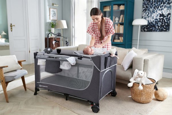KINDERKRAFT SELECT Reisebett Leody Zubehör Leody Grey, Premium