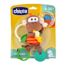 CHICCO Vibrirajoče grizalo/ropotulja opica 3m+