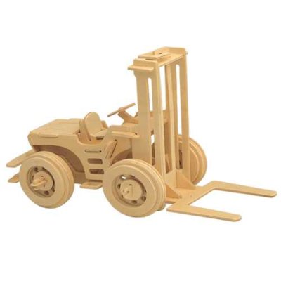 Woodcraft Drewniane puzzle 3D Wózek widłowy naturalny