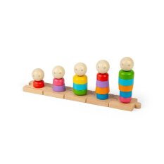 Bigjigs Toys Regenbogenfamilie zum Aufziehen