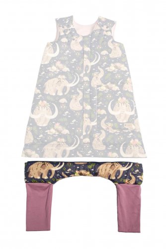 Monkey Mum® Adjustable Summer Sleeping Bag 0 - 4 years - Extra First Zip-Off Legs - Mammoth Princess