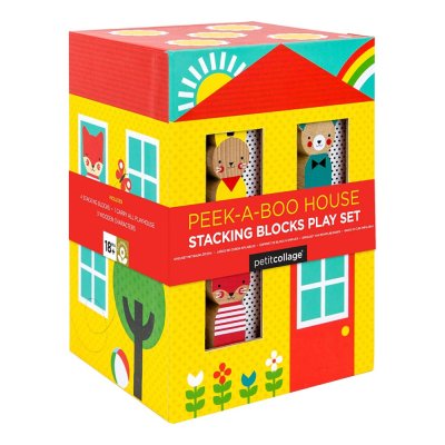 Petit Collage Turm aus 1-2-3 Würfeln Häuser mit Figuren