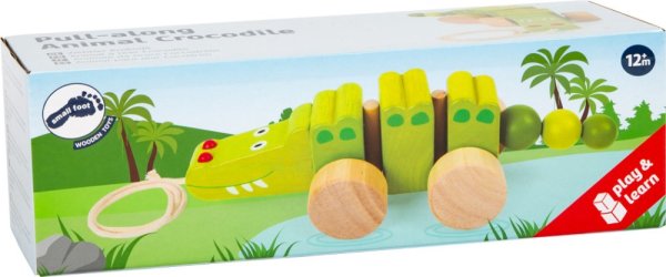 small foot Drewniany krokodyl do ciągnięcia