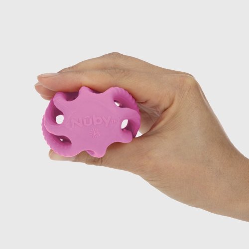 NUBY Silicone ball teether 3m + pink
