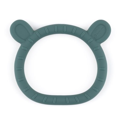 PETITE&MARS Kousátko silikonové Teddy Misty Green 0m+
