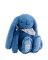 Doudou Lapin en peluche avec foulard bleu 35 cm