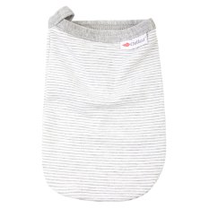 Waschlappen Outlast® - Streifen weißgrau meliert