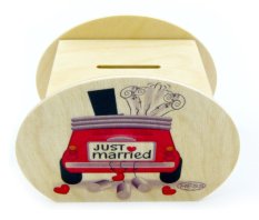 Hess Wooden Wedding Money Box
