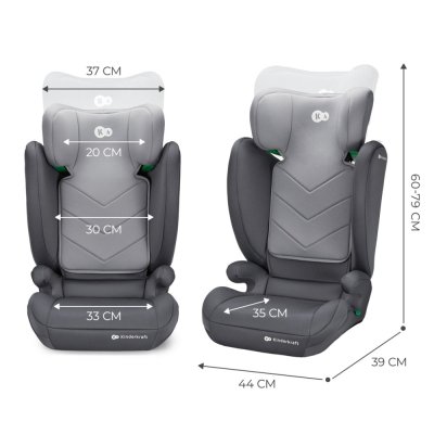 Seggiolino auto KINDERKRAFT i-Spark i-Size 100-150 cm Grigio