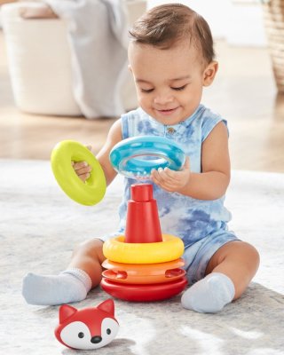 SKIP HOP Spielzeug-Stapelpyramide Fox Explore&More 6m+