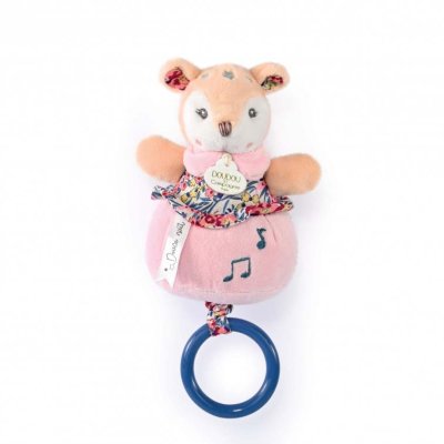 Doudou Geschenkset - Pluche ree speelt melodie 20 cm