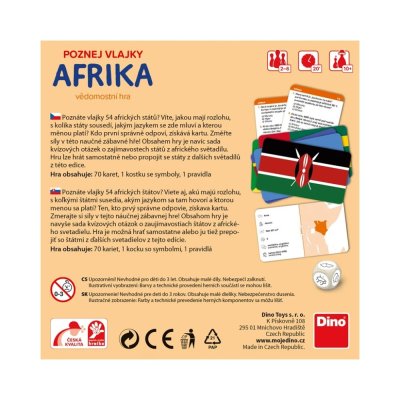 Dino Putna igra Upoznaj zastave - Afrika