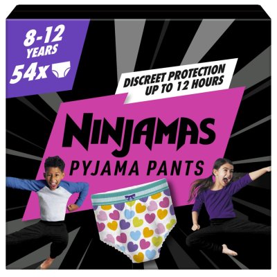 NINJAMAS Spodnie od piżamy Serduszka, 54 szt., 8 lat, 27kg-43kg