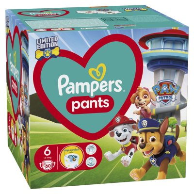 Pieluchy PAMPERS Active Spodnie niemowlęce Paw Patrol rozm. 6 (14-19 kg) 60 szt