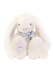 Doudou Knuffel Konijn XXL met sjaal wit 50 cm