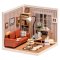 RoboTime 3D Holzpuzzle Miniatur Puppenhaus Gemütliches Wohnzimmer