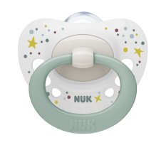 NUK Schnuller Signature 0-6m Box weiß-grün