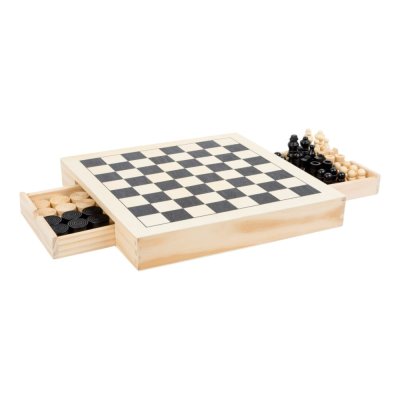 small foot Kompaktes Schachspiel 3in1 aus Holz