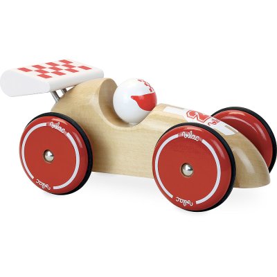 Vilac Rennwagen XL natur mit weißem Flügel