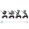KINDERKRAFT SELECT Kinderwagen kombiniert Nea 2in1 Deep Grey, Premium