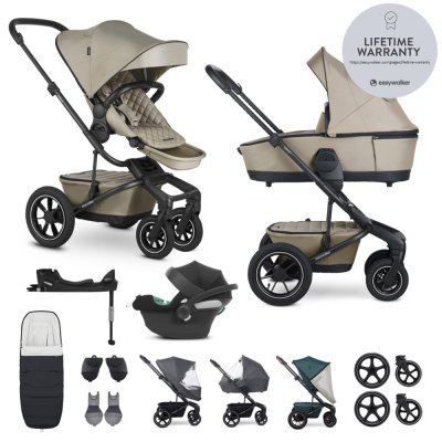 EASYWALKER SET Kinderwagen 4v1 Harvey⁵ Premium Pearl Taupe XXL AIR + CYBEX Aton B2 i-Size