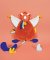 Doudou Geschenkset - Plüsch Schmusetuch Dinosaurier orange 25 cm