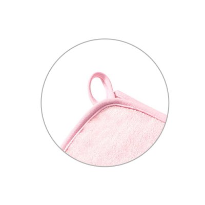 BABYONO Kapuzenhandtuch Bamboo rosa 100x100 cm