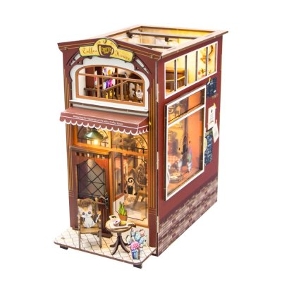 2Kids Toys 3D Puzzle Bookend Miniature House Café