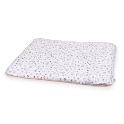 CEBA BABY Wickelauflagenbezug weich 2 Stk. Candy Pink, Bird World + Light grey, Bird World