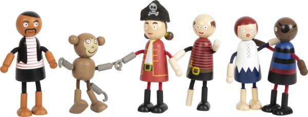 small foot Muñecos flexibles figuras piratas