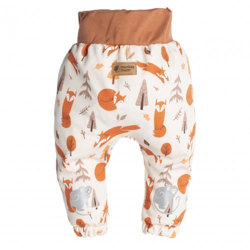 Pantaloni softshell per bambini Monkey Mum® con membrana - Volpi giocherellone