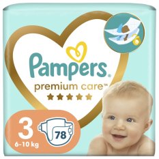 Πάνες μίας χρήσης PAMPERS Premium Care μεγέθους 3 (78 τεμ.) 6-10 κιλά