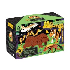 Puzzle Mudpuppy Predadores da vida selvagem - brilha no escuro 100 peças