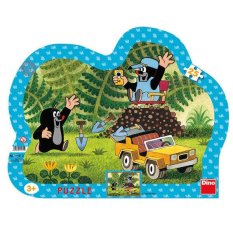 Dino Puzzle Mole with Yellow Car