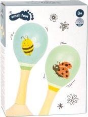 small foot Drevené rumba gule Včielka a Lienka sada 2 ks