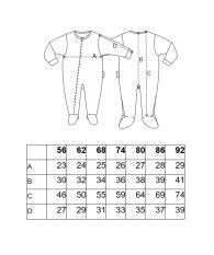 Śpioszki z długim rękawem Outlast® - paski biało-szare