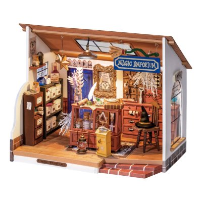 RoboTime Puzzle 3D din lemn Miniatură căsuță Magazin de magie