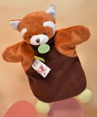 Doudou Plüss kesztyűbáb vörös panda 25 cm
