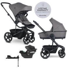 EASYWALKER SET Kinderwagen 4in1 Harvey⁵ Pebble Grey LITE RWS + CYBEX Aton B2 i-Size + Basis
