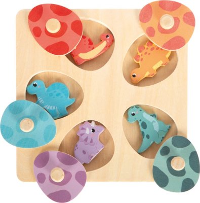 small foot Drewniane puzzle pamięciowe Dino