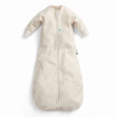 ERGOPOUCH Saco de dormir con mangas de algodón orgánico Jersey Oatmeal Marle 3-12 m, 6-10 kg, 1 tog