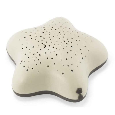 PABOBO Magischer Nachthimmel-Sternprojektor mit batteriebetriebener Melodie – Star Beige