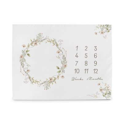 CEBA BABY Meilenstein-Fotografie-Decke (92x72) Basic Summer Flowers