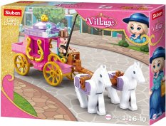 Sluban Girls Dream Village M38-B0872 Historische Kutsche mit Steckenpferden