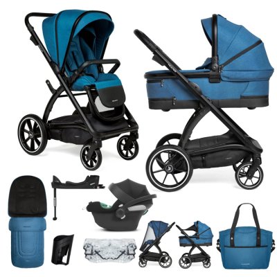 MUUVO SET Kinderwagen 4in1 Trick Ocean blue + CYBEX Aton B2 i-Size