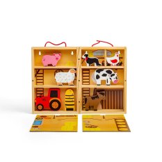 Bigjigs Toys Krabička na hranie farma zvierat