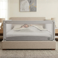 Zaštitna ograda za krevet Monkey Mum® Economy - 200 cm - svijetlosiva