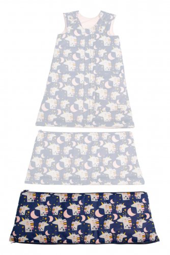 Monkey Mum® Adjustable Summer Sleeping Bag 0 - 4 years - Third Extension Piece - Heavenly Unicorn
