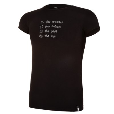 T-shirt KR sottile con scritta Outlast® - nero