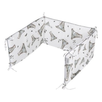 BELISIMA Kinderbettschutz Mr. Grau 180x33 cm